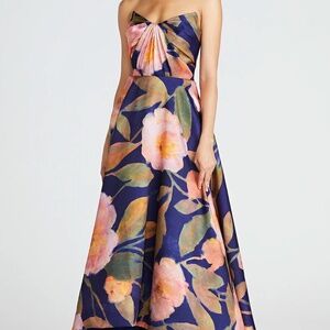 Theia Emilia Strapless Mikado Gown NWT